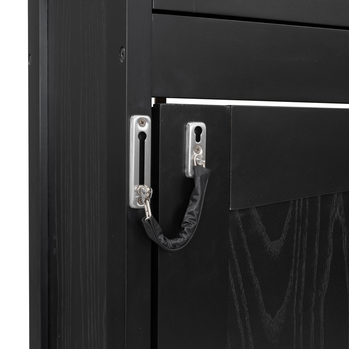 Full Size Murphy Bed with Storage Cabinets,Folding Storage Wall Bed Furniture for Bedroom,Office,Guest Room, Black