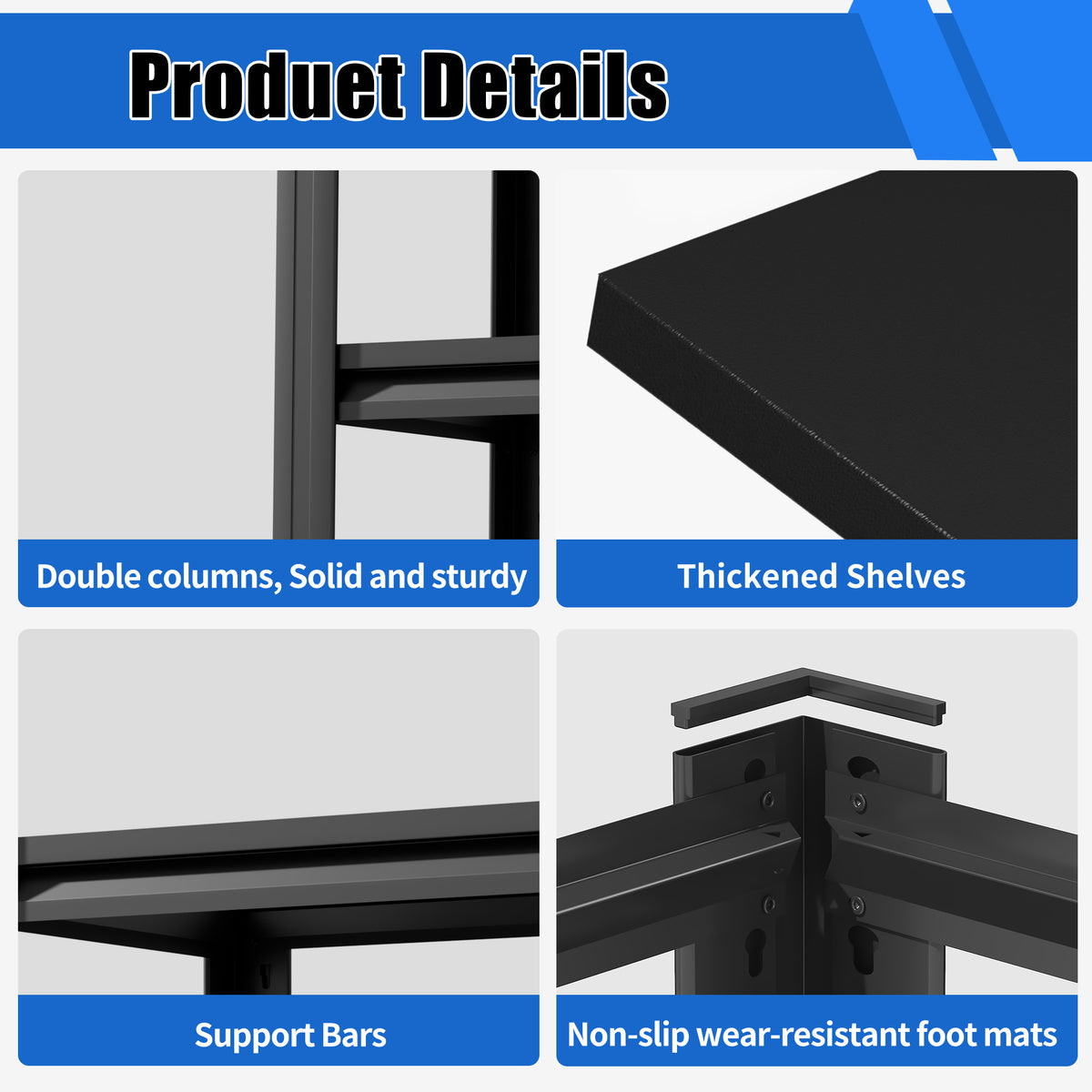 NYBOPAVIS 47.2" Heavy Duty Shelving with Adjustable Rack, 3-Tier Fish Tank Stand Rack Shelf for Home Office,47.2" W x 18"D x 39" H