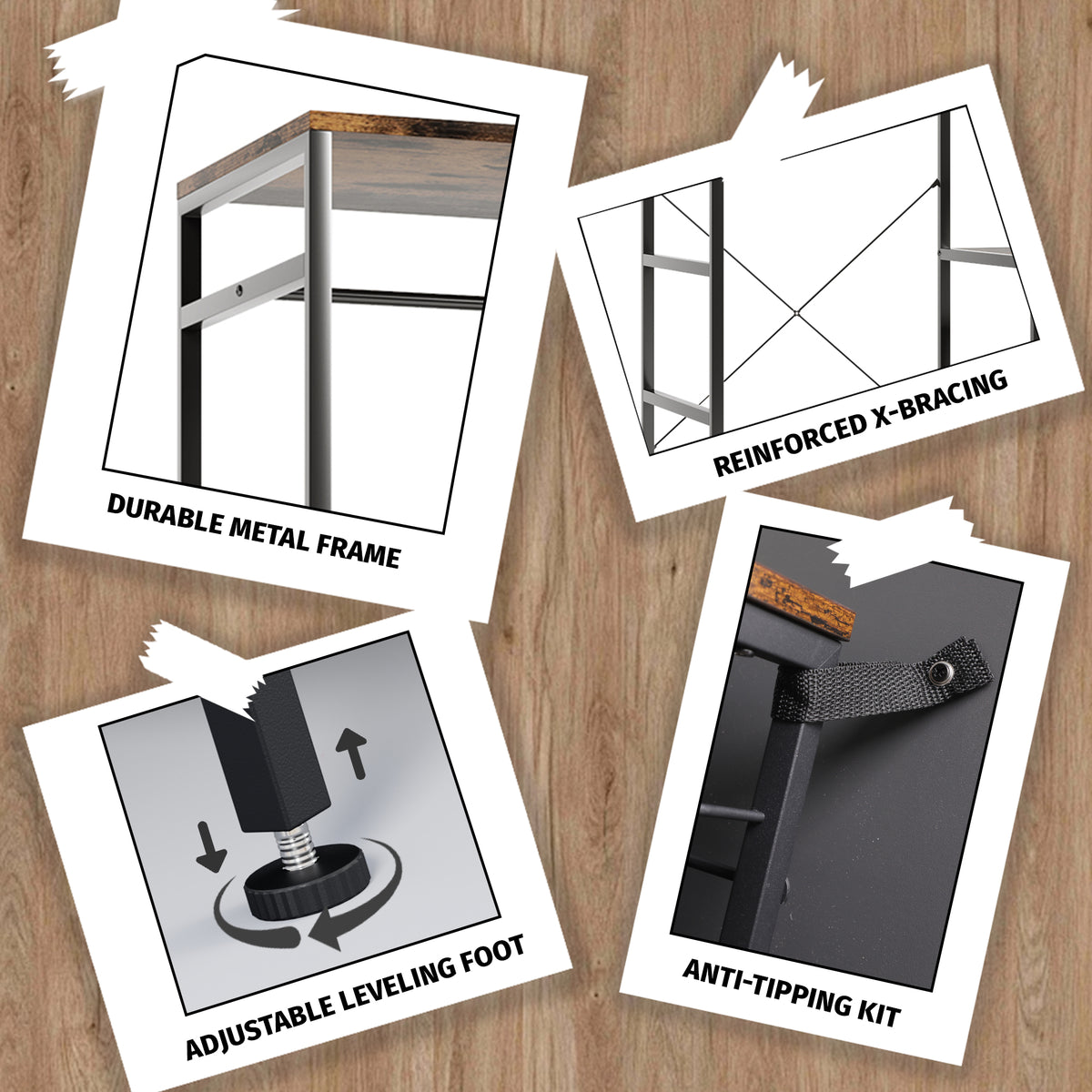 Dresser with Hanging Rack & 6 Drawers with LED Lights, Vanity Table with Drawers for Bedroom,living room,Brown