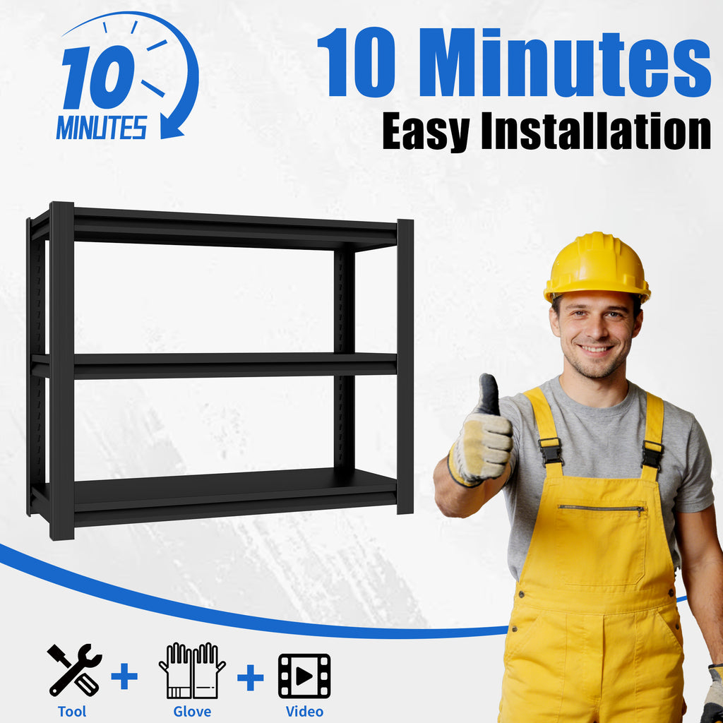 NYBOPAVIS 47.2" Heavy Duty Shelving with Adjustable Rack, 3-Tier Fish Tank Stand Rack Shelf for Home Office,47.2" W x 18"D x 39" H