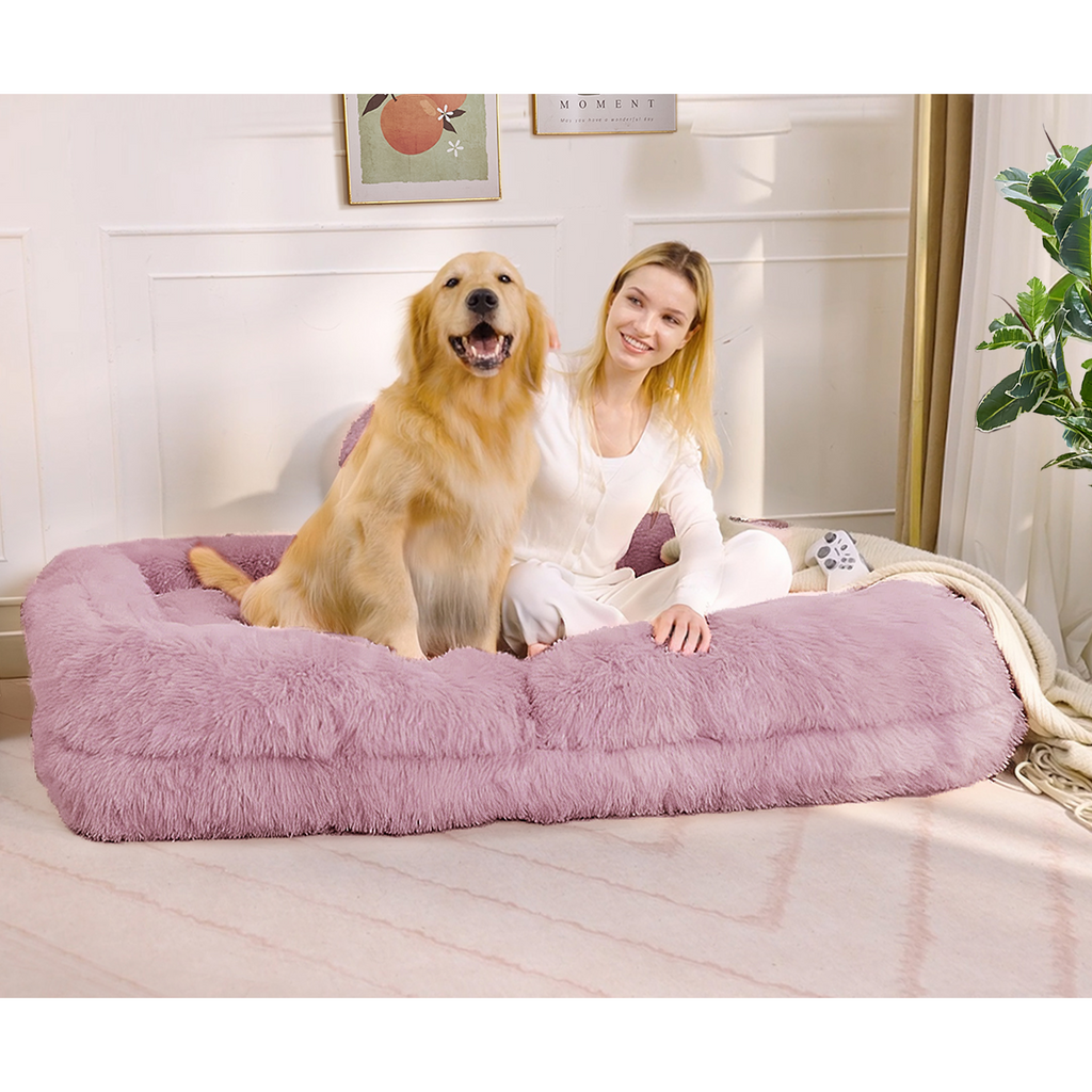 NYBOPAVIS 69" Foldable Lazy Sofa Bed with 5 Position Adjustable Convertible,Recliner Sofa for bedroom, living room,Plush Fabric,Pink