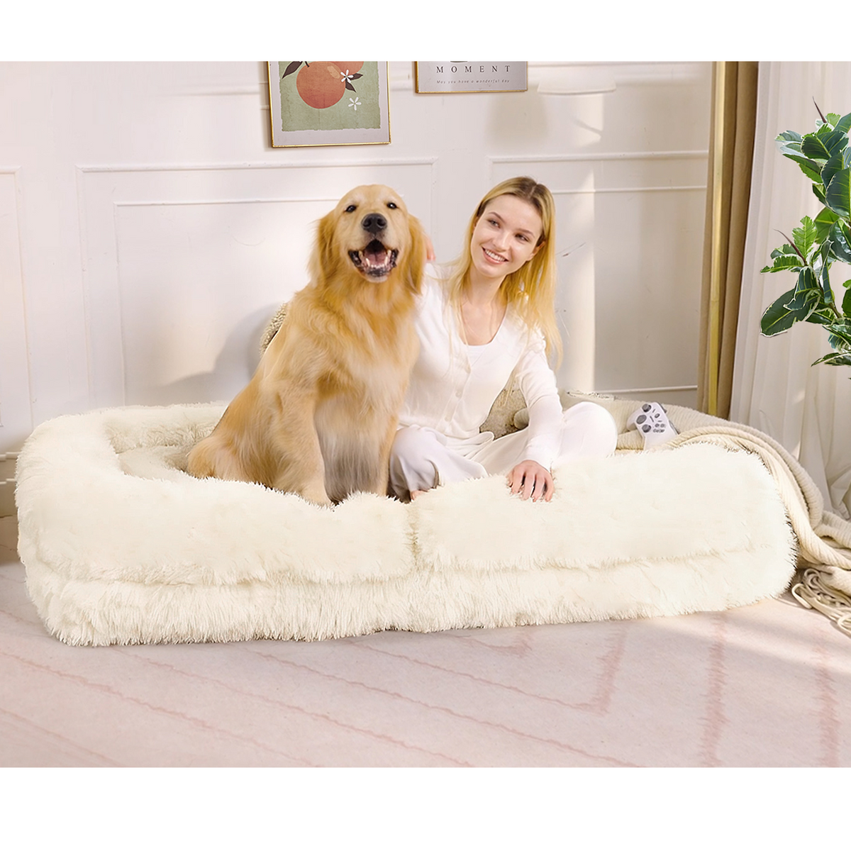 NYBOPAVIS 69" Foldable Lazy Sofa Bed with 5 Position Adjustable Convertible,Recliner Sofa for bedroom, living room,Plush Fabric,Beige