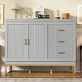 Queen Size Murphy Bed with Metal Legs & Fake Drawers ,Folding Storage Wall Bed Furniture for Bedroom,Office,Guest Room, Gray